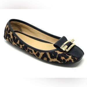 MICHAEL KORS Gloria Driving Loafers Women's Leopard Haircalf Flats